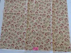 Moda Cornflower print on beige background 100% cotton. 50cm long x 55 cm wide
