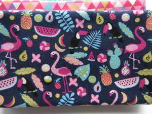 Quilting: Flamingo Heaven Bundle of 5 Fat Quarters. Mixed prints- 100% cotton. 50 x 52cm per piece