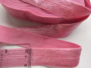 Flowers: 1m Wild Rose Pink 20mm Fold over elastic FOE elastic Foldover