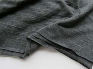 1.5m Jupiter Charcoal 100% merino jersey knit 165g 150cm