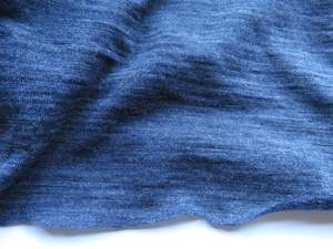 85 To 100 Merino Fabrics: 1m Hombre Blue 100% merino jersey knit 165g 150cm