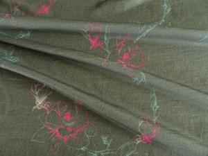 85 To 100 Merino Fabrics: 90cm Pink Teal Flower Soft Green 100% Merino Jersey 190g- precut