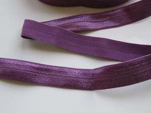 Sewing Supplies 1: 1m 15mm wide Amethyst Purple Fold over elastic foldover FOE 15mm