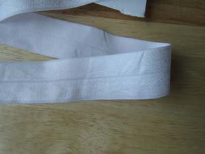 4.6m Wider 25mm White FOE Fold Over Elastic