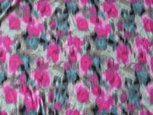 1.5m Pink floral wash print 95% Ecovero viscose and 5% spandex 150cm
