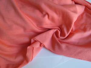 85 To 100 Merino Fabrics: 1m Mango Peach 87% merino 13% nylon corespun jersey knit merino fabric 150g 165cm