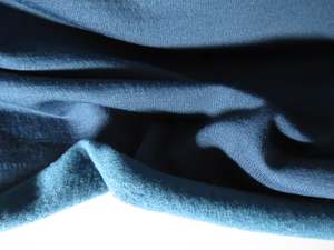 Merino Blend Fabrics: 1m Jungle Teal  brushed back sweatshirt fabric 38% merino 54% polyester 8% elastane 270g 170cm wide