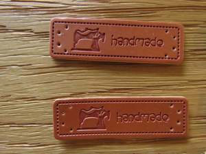 Labels: 10 PU Leather Sewing Machine handmade labels