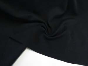 1m Granger Black 100% merino wool jersey knit fabric 165g 165cm wide- extra wide width
