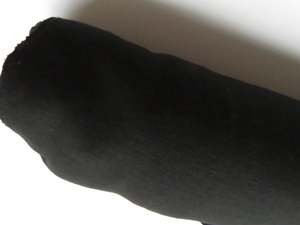 85 To 100 Merino Fabrics: 1.5m Morafield Black 93% Merino 7% elastane 200g Jersey knit fabric 152cm- precut piece