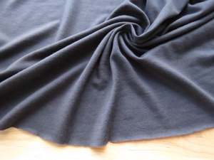 85 To 100 Merino Fabrics: 1.2m Hanoi Grey 200g 100% merino wool jersey knit fabric