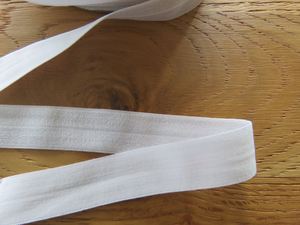 50 yard roll/ approx 45m White 20mm wide Fold over elastic FOE Foldover White- n&hellip;