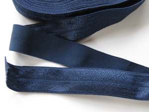 3.7m Dresden navy blue 20mm Fold over elastic FOE elastic Foldover