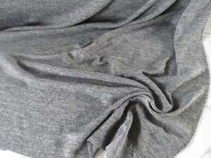 Merino Blend Fabrics: 20cm Gateway Dark Grey marle rib knit 175g 50% merino 50% viscose