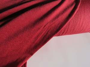 Merino Blend Fabrics: 43cm Russett Red merino jersey knit fabric 120g 85% merino 15% core spun nylon jersey knit 150cm