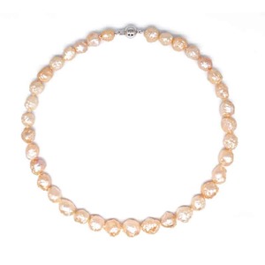 Baroque Multicolour Freshwater Pearl Necklace Orange Candy Bubble Strand New Zealand Pearl