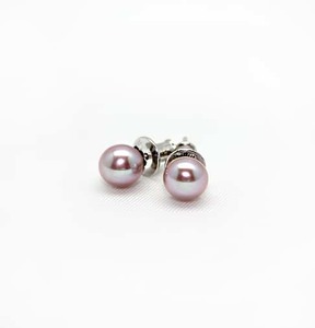 Sterling Silver Lavender Colour Freshwater Pearl Stud Earrings New Zealand Pearl
