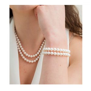 Products: 7mm 8mm Double Strand White Freshwater Pearl Bracelet New Zealand Pearl