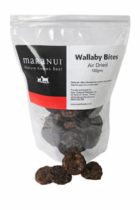 Dried Treats: Air Dried Wallaby Bites 100gm