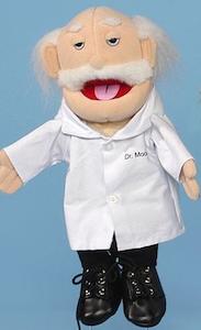 Dr Moody Hand Puppet 42cm medium size (code 252)
