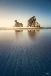 Abstract 1: Wharariki Beach - Reflected Archway Islands | Gift Print