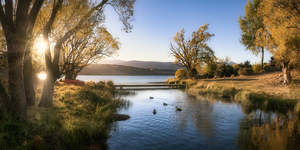 2 1 Ratio Panoramas: Lake Alexandrina - Sunshine Panorama