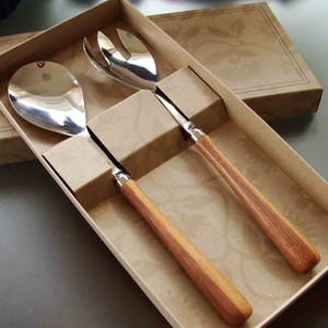 Products: Boxed New Zealand Wood & Paua Salad Servers