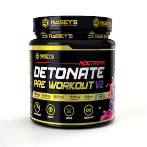 Energy Drinks: RAISEY'S DETONATE PRE WORKOUT