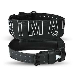 Leather Belt: Black Embroidered leather belt (NEW)