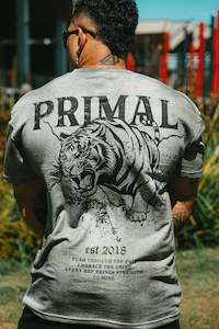 Primal Wear: Stone washed Tiger oversized tee