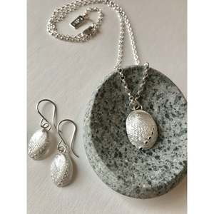 Tina De Suza: Paua Shell Earrings and Necklace