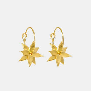 Kiri Schumacher: Star Anise Earrings | 22ct Gold Plate