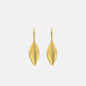 Leaf Earrings Short | 22ct Gold Plate