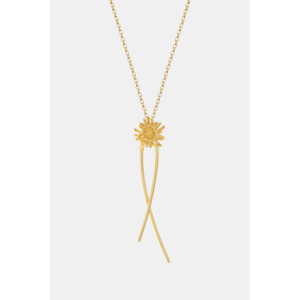 Kiri Schumacher: Mt Cook Lily Necklace Stem | 22ct Gold Plate