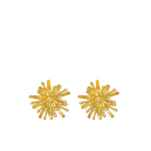 Mt Cook Lily Stud Earrings | 22ct Gold Plate