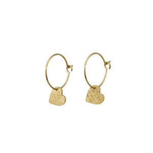 Sweet Heart Gold Plate Earrings