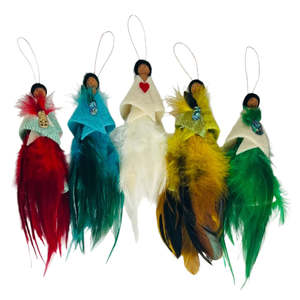 Long Feather Peg Dolls