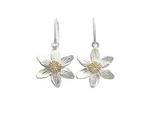 Lilygriffin: Clematis Flower Earrings