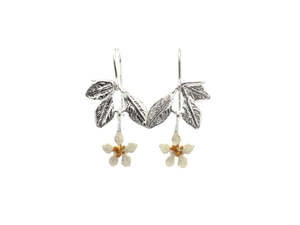 Neroli Blossom Earrings With Leaves