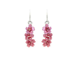 Lilygriffin: Sakura Blossom Triple Earrings