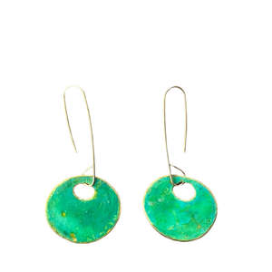 Flat Oval Drop Earrings