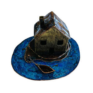 House With Boat Sculpture