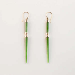 Pounamu Odyssey Earrings | 14ct Gold