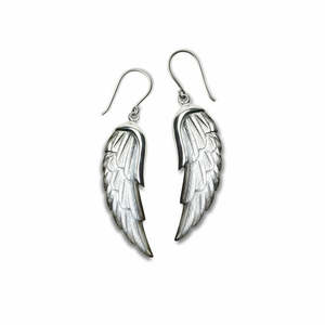 Nick Von K: Mother Of Pearl Angel Wing Earrings