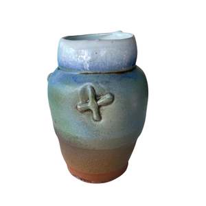 Brendan Adams: Green Vase with Brown Base