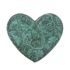 Embossed Green Hanging Heart | Large