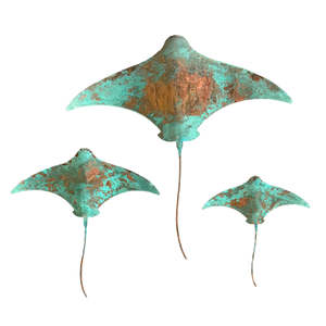 Sculptors: Variegated Copper Stingrays | Set Of 3