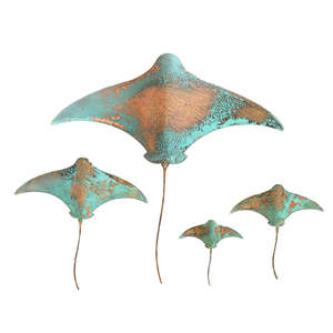 Variegated Copper Stingrays | Set Of 4