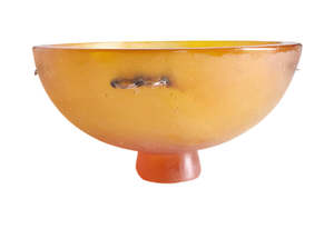 Glass Or Resin Sculptures: Wired & Fired | Orange Glass Bowl