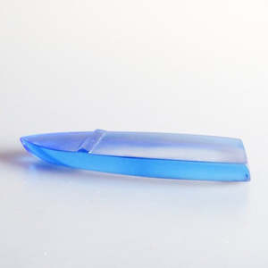 Glass Or Resin Sculptures: Cast Glass Speedboat